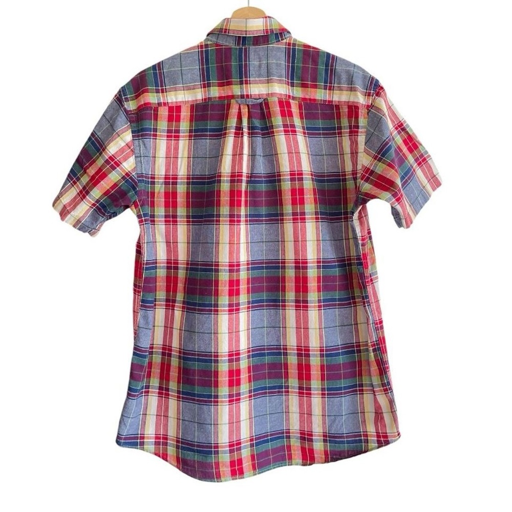 Pendleton Men’s Cotton Plaid Blue Red Short Sleeve Button Down Shirt M - Picture 6 of 6